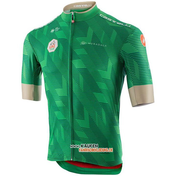 UAE Tour Kurzarmtrikot 2020 und Kurze Tragerhose Grun